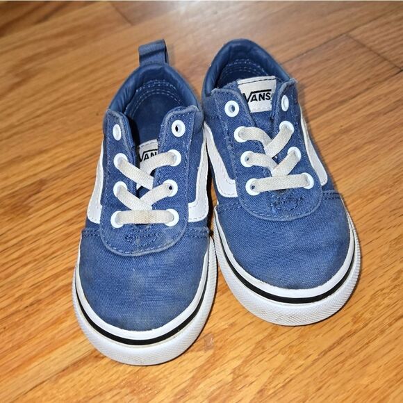 Vans Blue Sneakers Toddler Size 6 - Picture 2 of 7